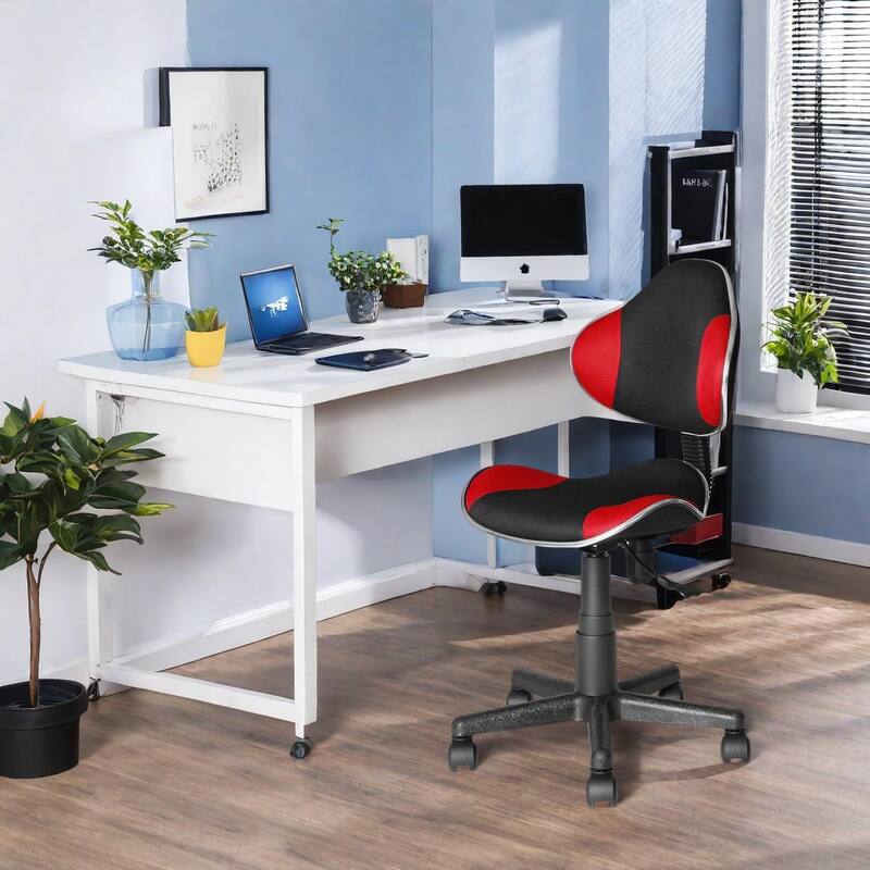 JJS Ergonomic Mesh Office Chair Adjustable Lumbar Support Computer Desk Chair