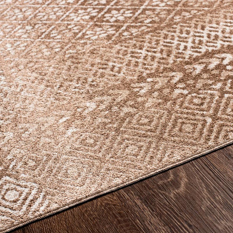 Livabliss Wolbach Machine Washable Traditional Border Area Rug