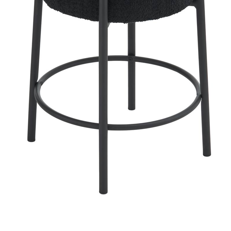 24" Tall Contemporary upholstered Bar Stools, Set of 2