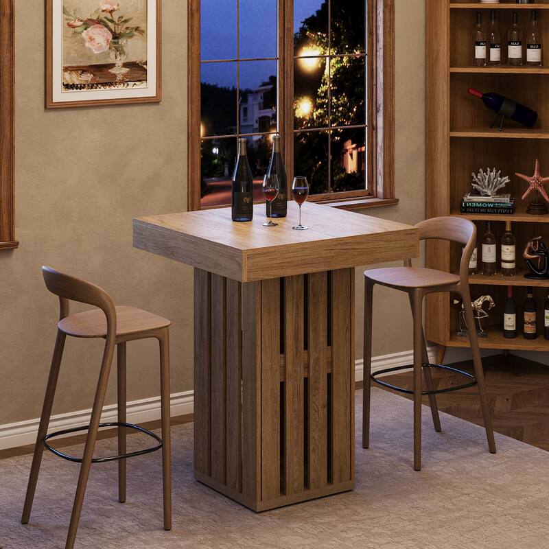 39.76" Square Bar Table, High Top Bar Height Pub Table - 31.5" W x 31.5" D x 39.76" H