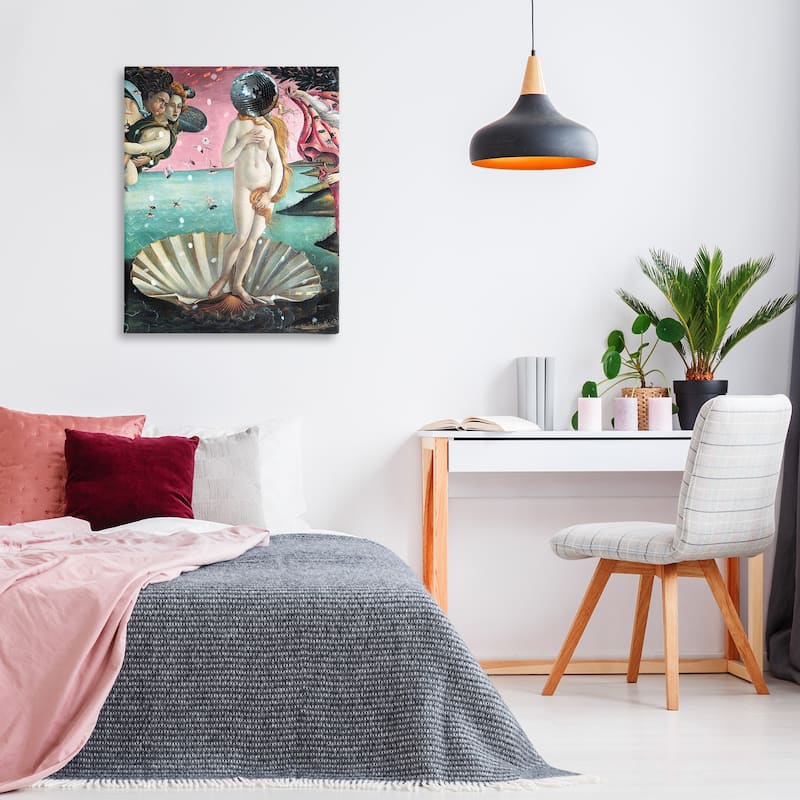 Stupell Classic Clamshell with Disco Ball Canvas Wall Art Design By Lil' Rue