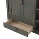 preview thumbnail 8 of 20, Wood Full Size Loft Bed with Built-in Wardrobe, Desk, Storage Shelves and Drawers, Grey