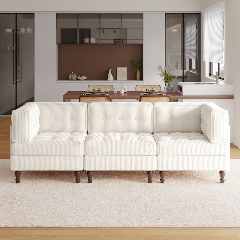 Madison Oversized Upholstered Corduroy Modular Sectional Sofa