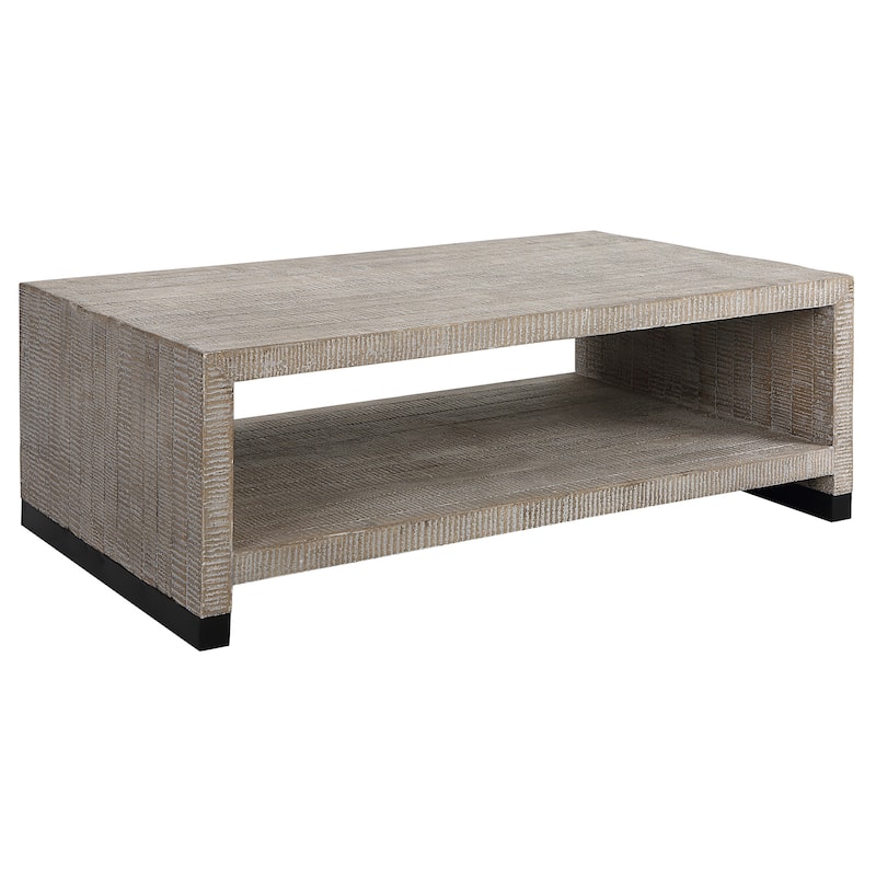 Uttermost Bosk White Washed Coffee Table - 54"W x 18"H x 30"D