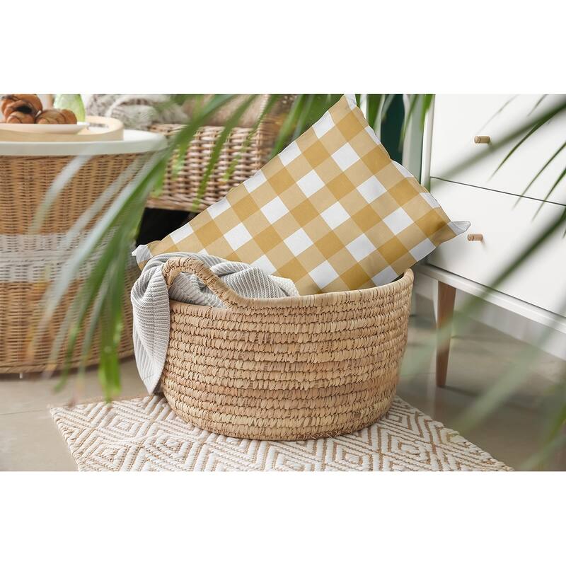 Gingham Plaid Accent Pillow
