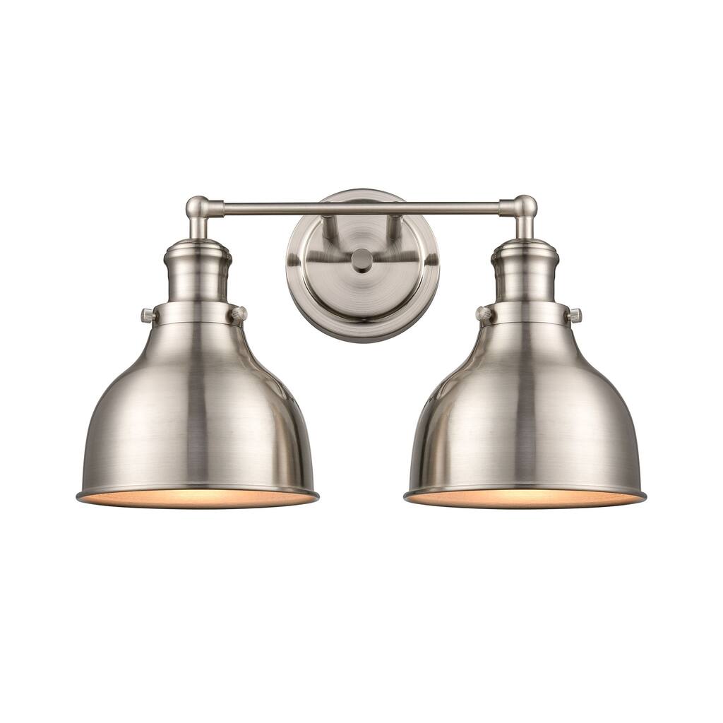 Elk Home Haralson Satin Nickel With Metal Shade Vanity Light