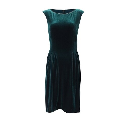 green velvet fit and flare dress