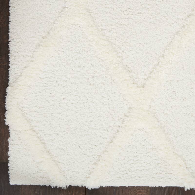 Nourison Feather Soft Contemporary Shag Diamond Area Rug