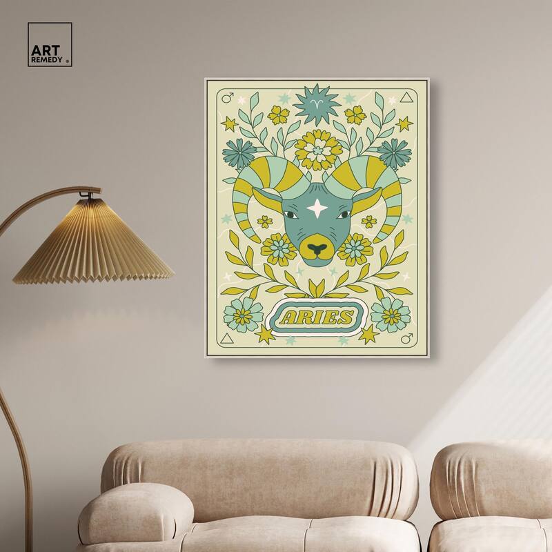 Aries Stars Card Canvas by Art Remedy