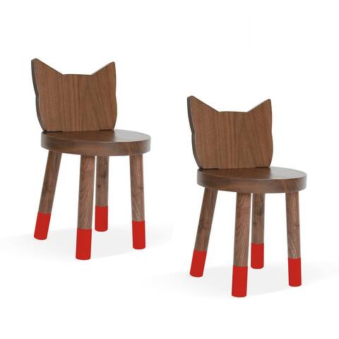 Kitty Kids Chair - Set of 2 - Solid Walnut, Custom Made to Order