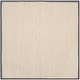 preview thumbnail 63 of 90, SAFAVIEH Natural Fiber Pacific Casual Border Sisal Rug 10' x 10' Square - Marble/Dark Grey