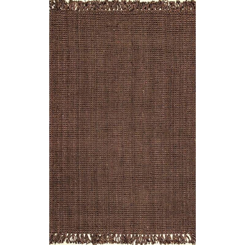 Nuloom Delilah Solid Chunky Jute Tassel Area Rug