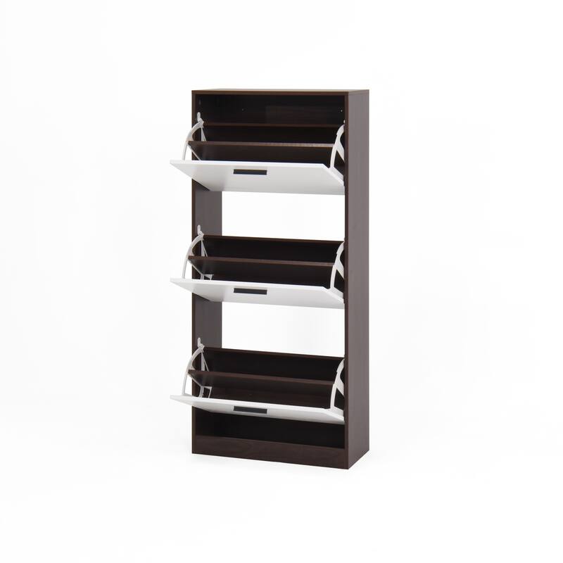 Shoe Storage Cabinet with 3 Flip Drawers&1 Drawer, Slim Freestanding Storage Racks