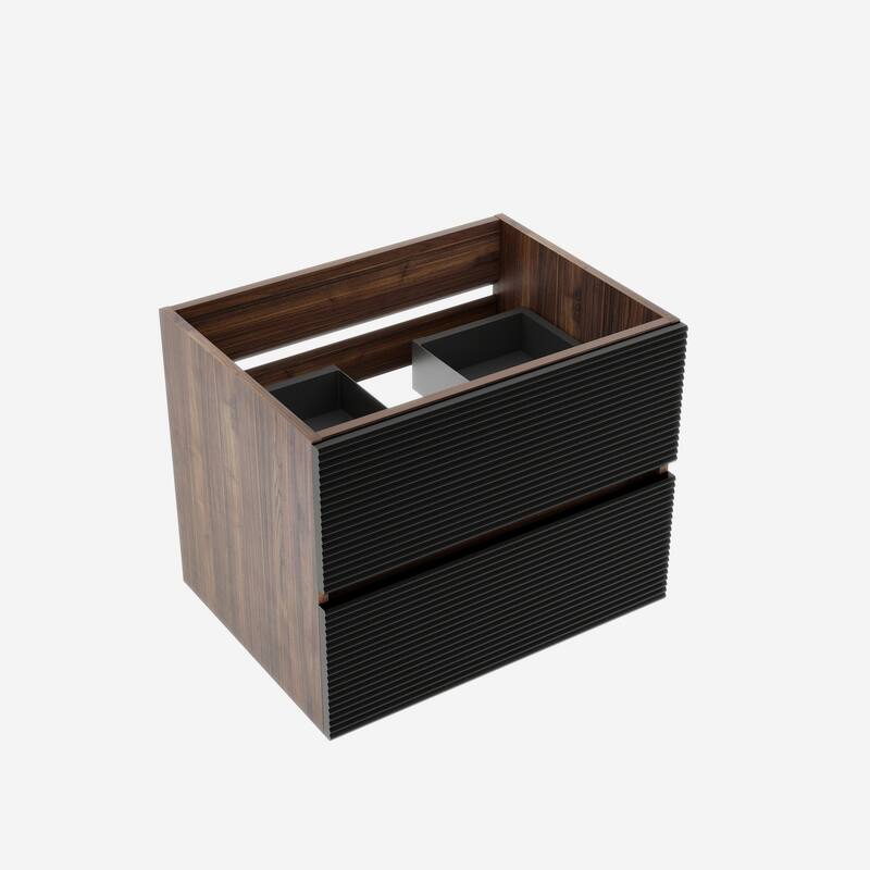 GDFStudio - Lucas Modern Floating Bathroom Vanity with Dual Drawer Storage and Refined Architectural Style