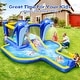 preview thumbnail 3 of 8, Inflatable Water Slide Bounce House，Outdoor 8 In 1 Play w/Target games & Water gun & Basketball