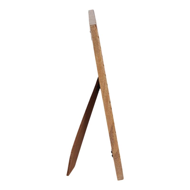 Wood Glass Picture Frame Construction Textured Boho Style - 5x7" Brown