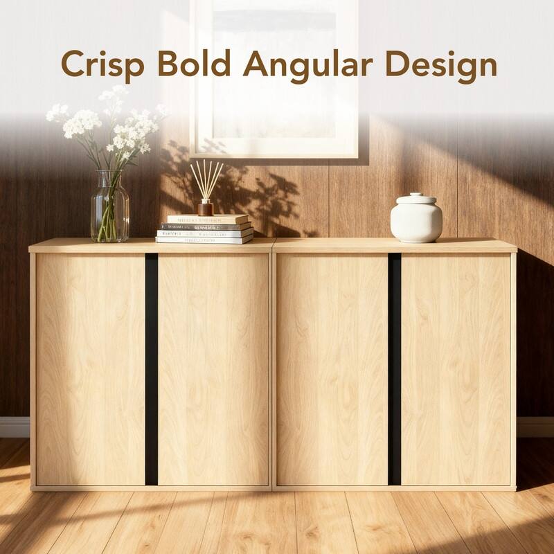 Spruce & Spring 31.5" Modern Industrial Sideboard Cabinet Storage Cabinet