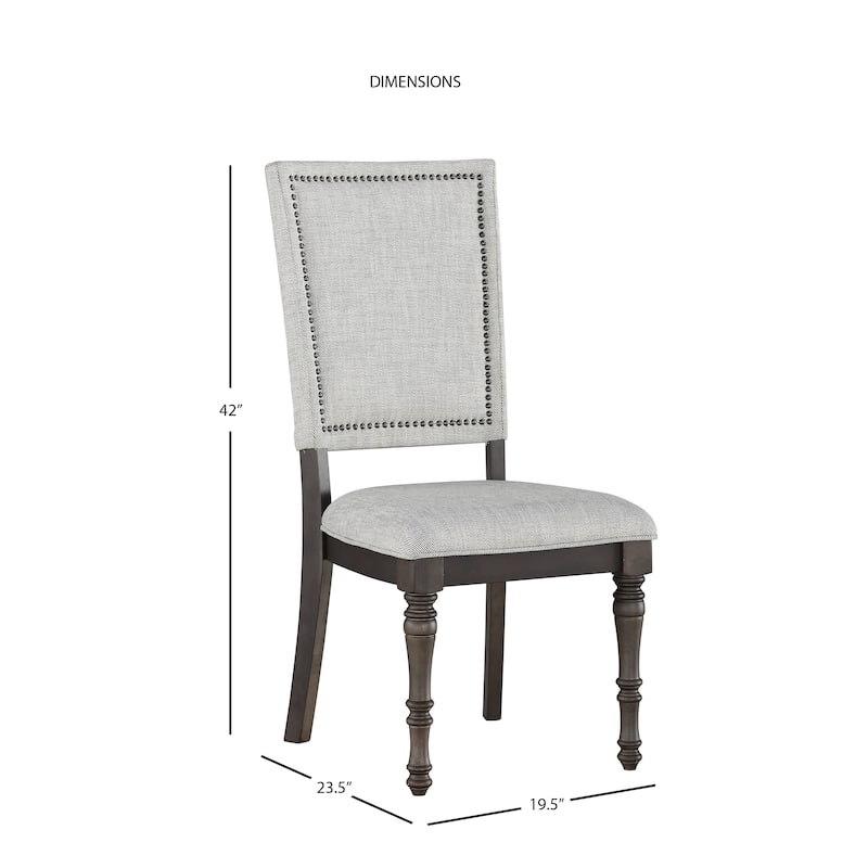 Steve Silver Lockwood Dining Set with Upholstered Side Chairs