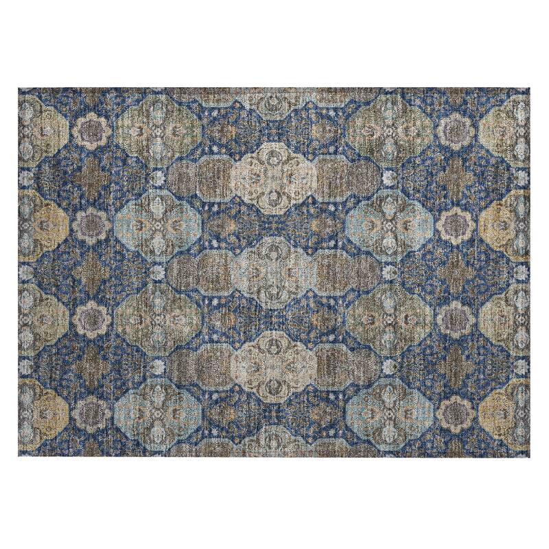 Machine Washable Indoor/ Outdoor Traditional Tracey Chantille Rug