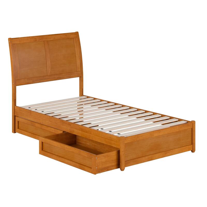 Andorra Platform Bed with Panel Footboard and Storage Drawers