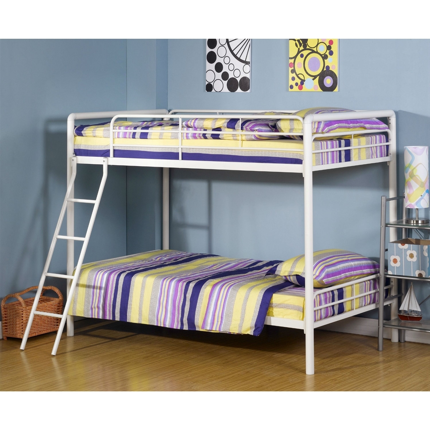 White metal bunk 2025 beds twin over full