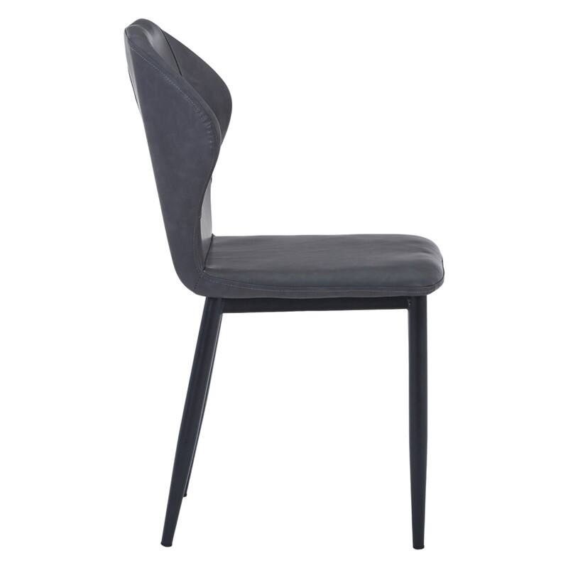 Mosaic Modern Upholstered Fabric Dining Chair with Metal Legs by LeisureMod