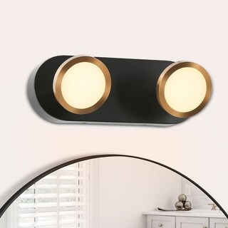 Black 3-Light Vanity Wall Sconce - Up/Down Rotating LED Bathroom Light, 21.26", 4000K Natural White, Non-Dimmable