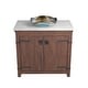 preview thumbnail 53 of 61, Lido 36" Freestanding Single Bathroom Vanity Set No Faucet Hole - Chestnut/Shoreline