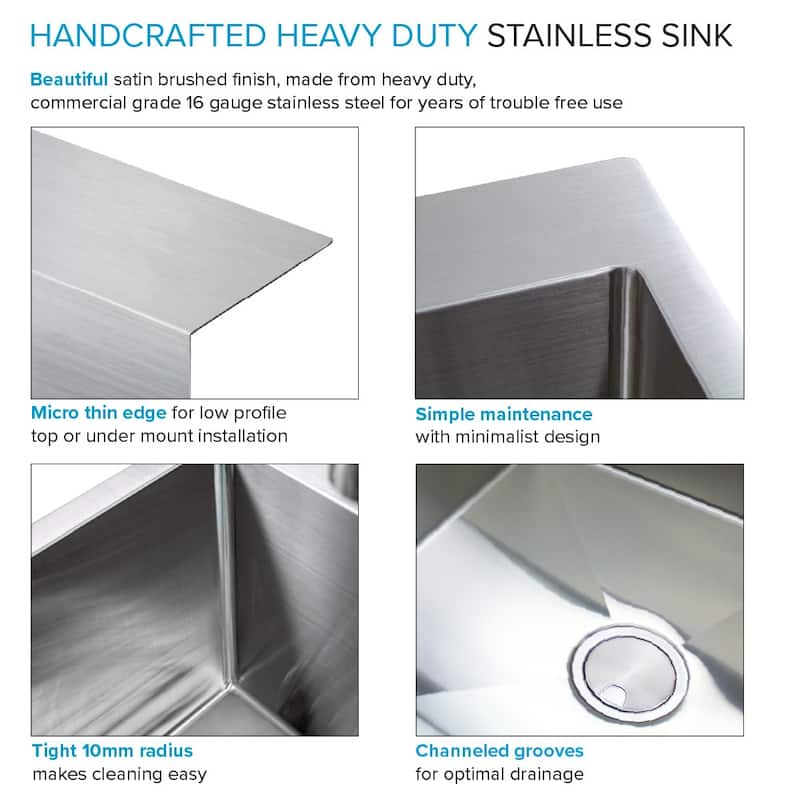 Transolid TRS_LSA2-252212 LSA 25" Drop In / Undermount Single Basin