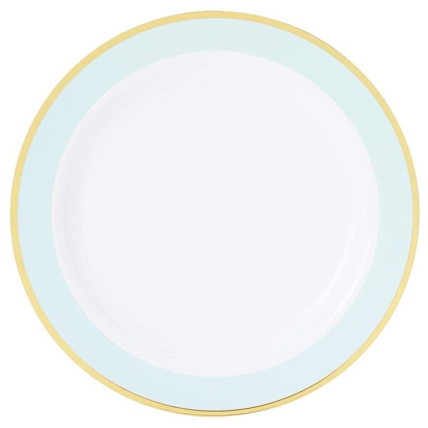 mint green plastic plates