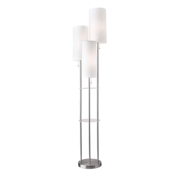 slide 2 of 11, Adesso Trio Satin Steel Floor Lamp