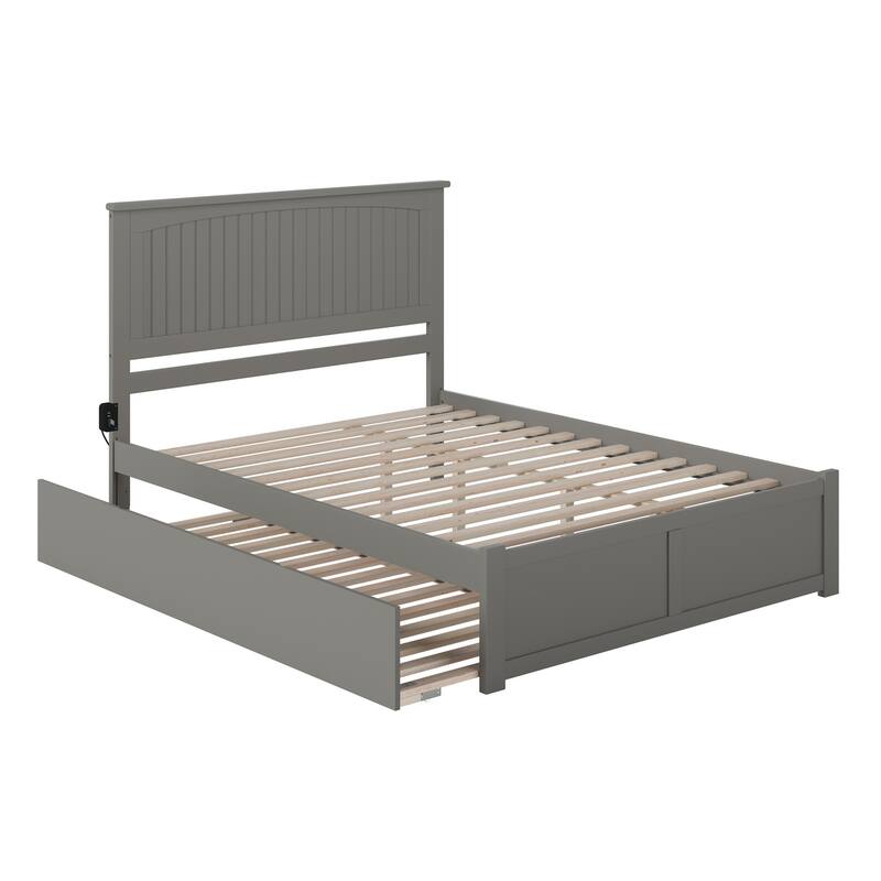 Nantucket Bed with Footboard and Twin Extra Long Trundle