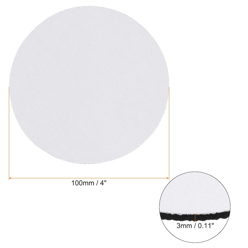 30pcs Sublimation Coasters Blanks Round Shape - White - White