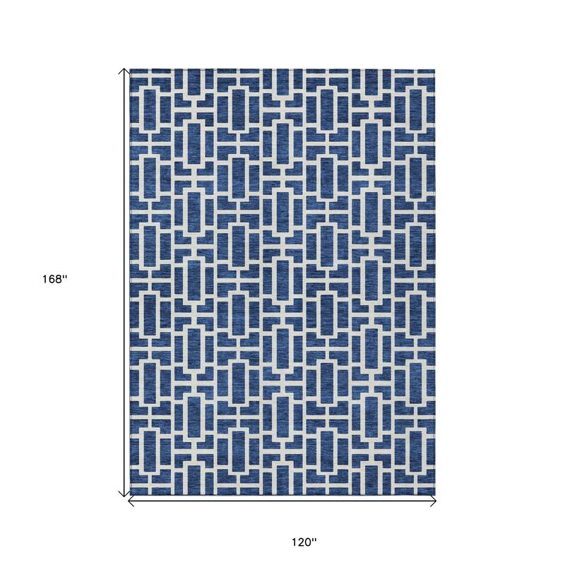 HomeRoots Geometric Transitional Rectangle Outdoor Rug
