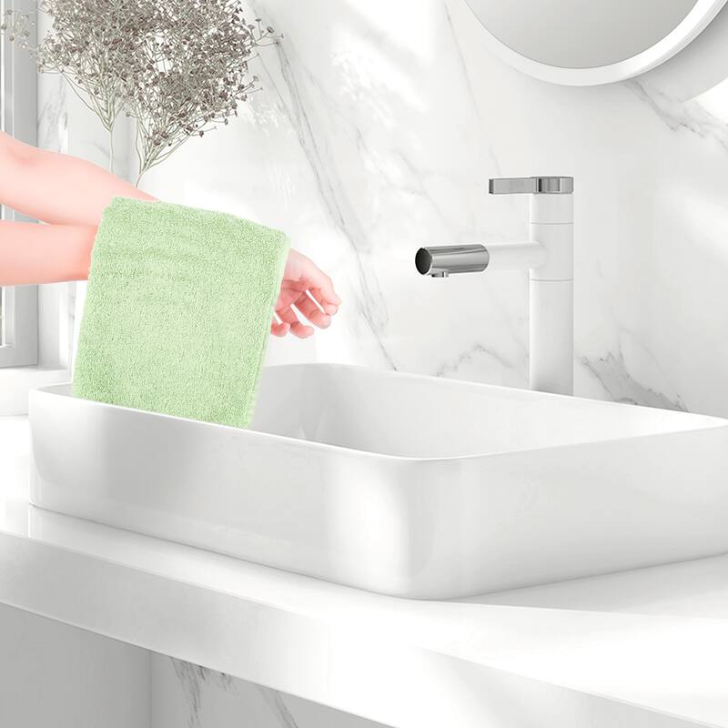 6 Pack Cotton Washcloths, Solid Face Cloths, Highly Absorbent and Quick Drying Towels for Hotel, Spa, Bathroom 13" x 13"