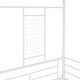 preview thumbnail 13 of 12, Full Metal House Bed with Trundle, Sturdy Bedframe w/Built-in Shelf and Grid for Kids Bedroom, Dorm, No Box Spring Needed, White