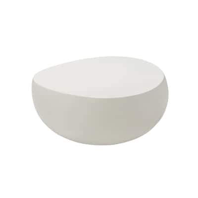 Elementi Home Ikaria 42" Egg-Shape Concrete Coffee Table - 42.3 X 39.6 X 18.9
