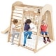 preview thumbnail 10 of 9, Costway 8-in-1 Indoor Jungle Gym Wooden Playground with Climbing Wall, - Natural - See Details