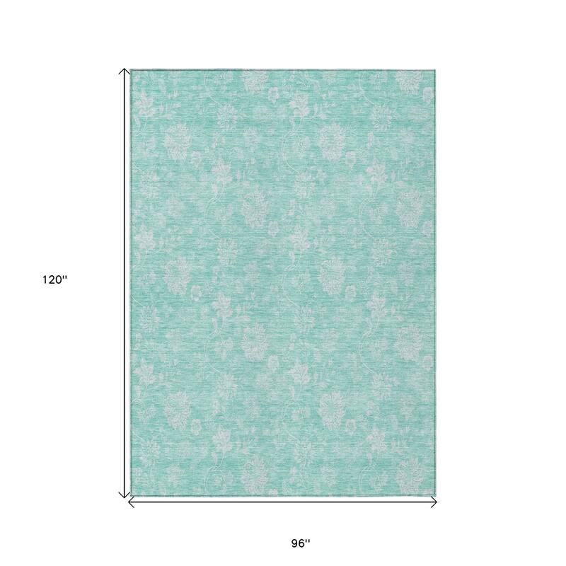 HomeRoots Floral Transitional Rectangle Outdoor Rug