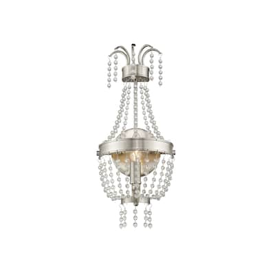 Livex Lighting 1-Light Brushed Nickel Wall Sconce, 51872-91 - 7.5" DIA 17.5" H 4" EXT