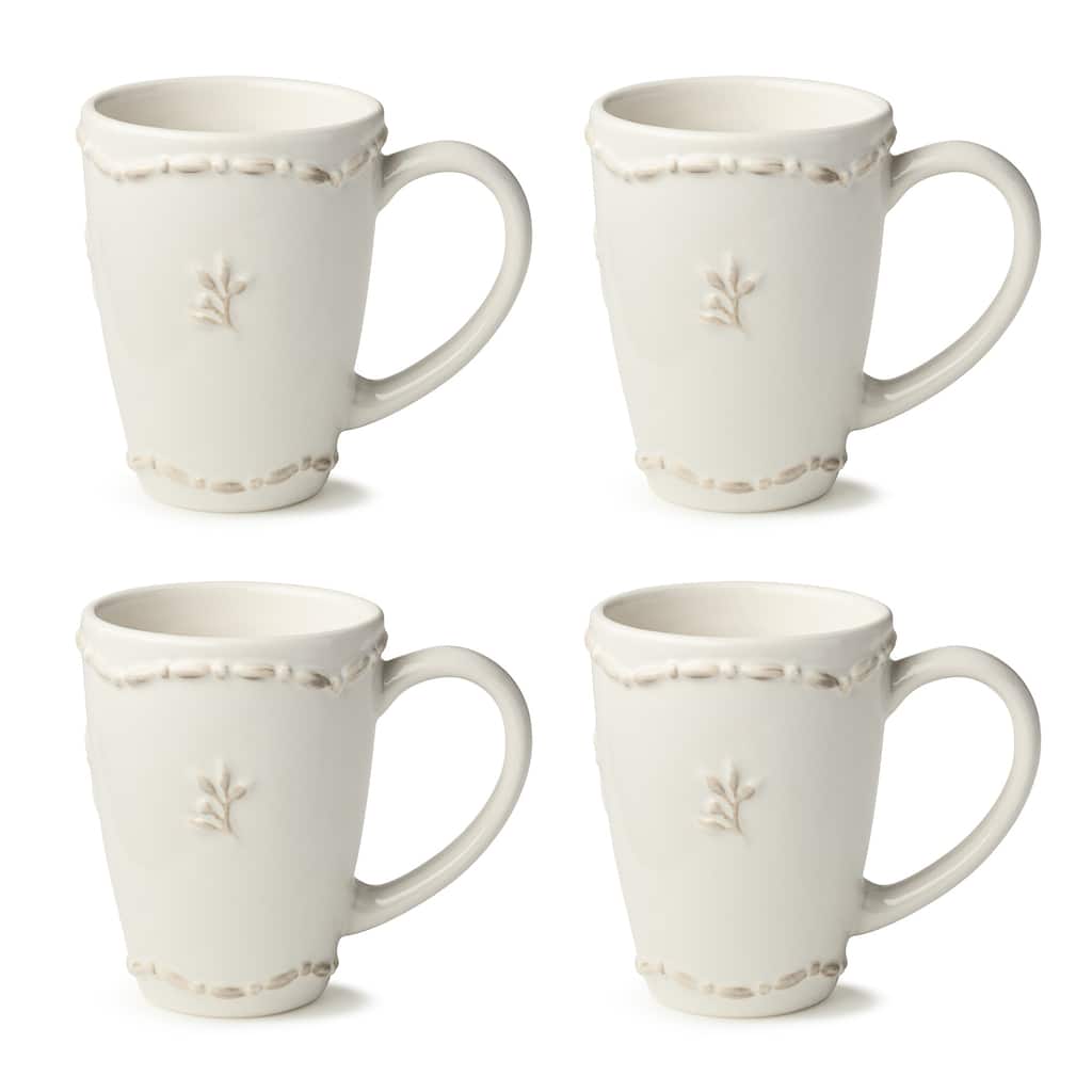 Certified International Heritage Beads 12 oz. Mugs,Set of 4 - 3.5"W x 5"D x 4.5"H