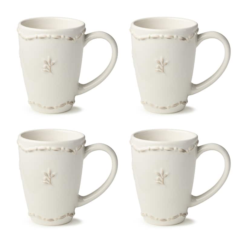 Certified International Heritage Beads 12 oz. Mugs,Set of 4 - 3.5"W x 5"D x 4.5"H