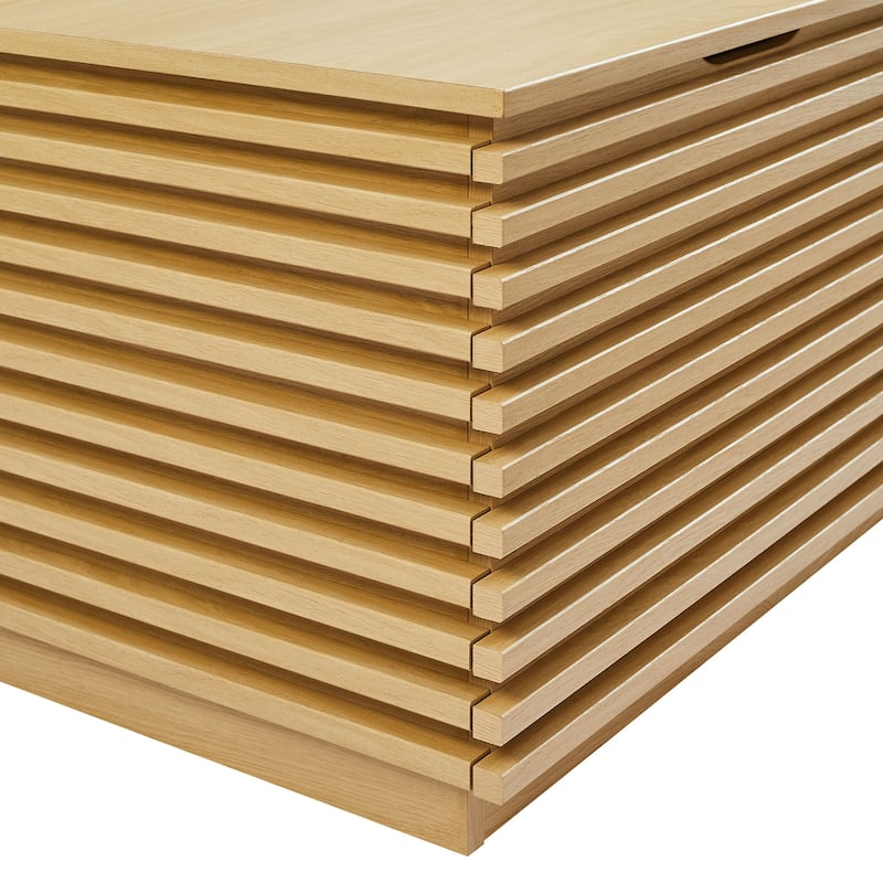 Render Fluted 3-in-1 Hall Tree With Storage Bench and Coat Rack