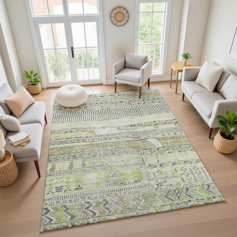 Premium Washable Super Soft Modern Global Mayfield Rug