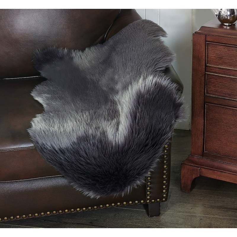 Serenta Shag Sheepskin Silky FauxFur Area Rug Sofa Decor - 24" x 36" - 24" x 36"