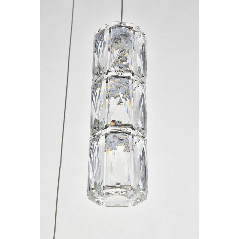 Silver Orchid Dove Pendant Clear Crystal 3-Light - 12"W X 9.2"H