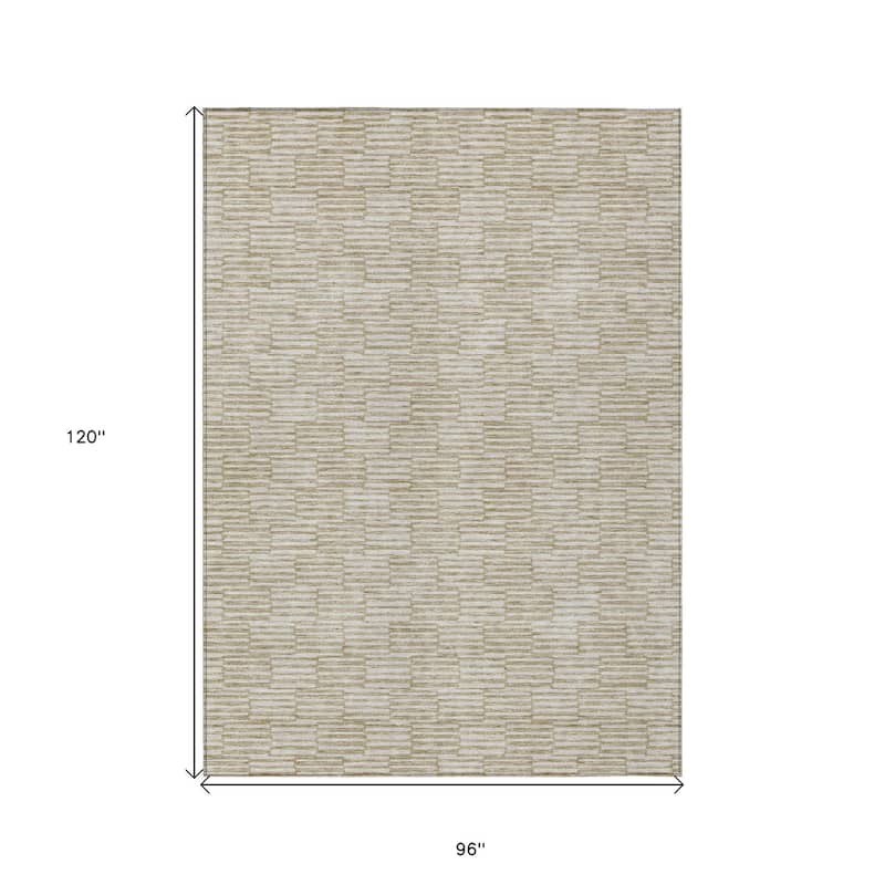 HomeRoots Geometric Transitional Rectangle Outdoor Rug