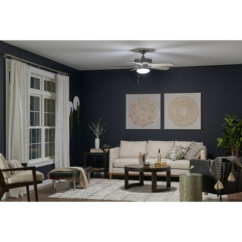 Kichler Lighting 10 in. White Dome Ceiling Fan Integrated LED Light Kit