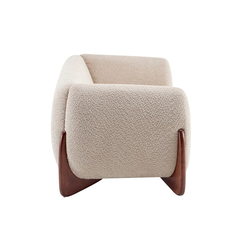 Alma Upholstered Boucle 3-Seat Sofa by Christopher Knight Home