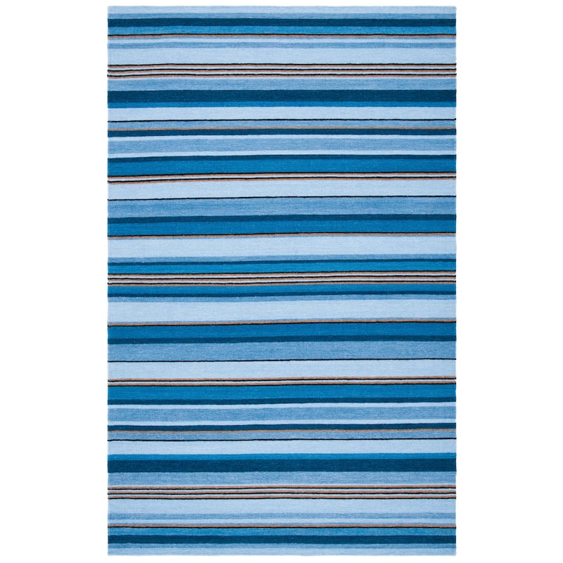 SAFAVIEH Handmade Striped Kilim Torrie Casual Wool Rug